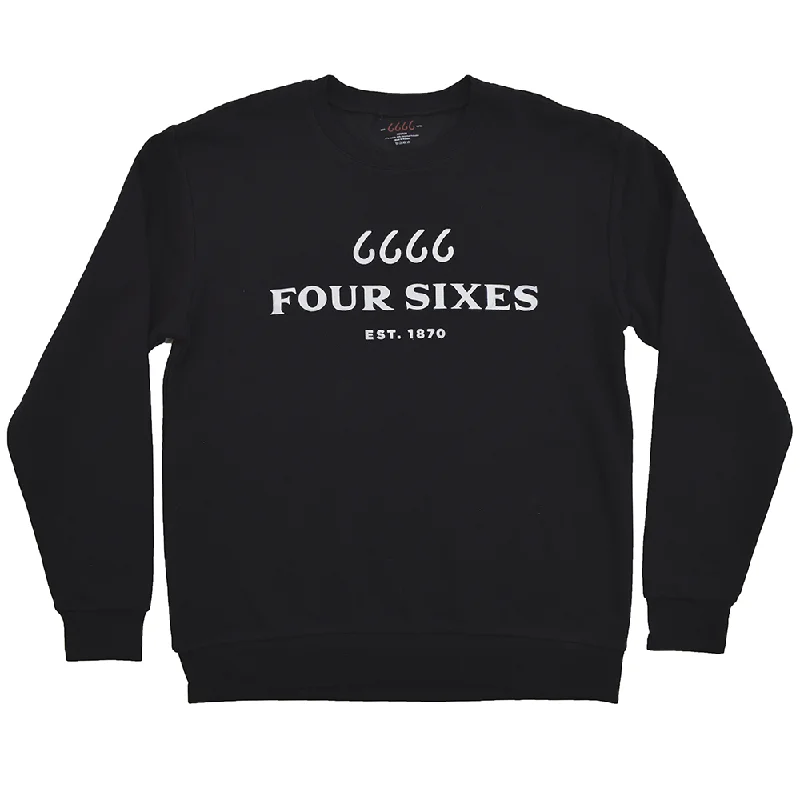 Bold Prints Crewneck Sweatshirt - Black w/ White Logo