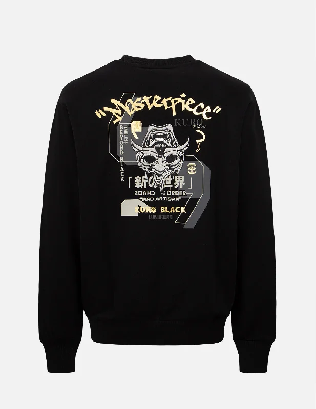 Slim Trousers Melting Hannya Skull Embroidered Sweatshirt