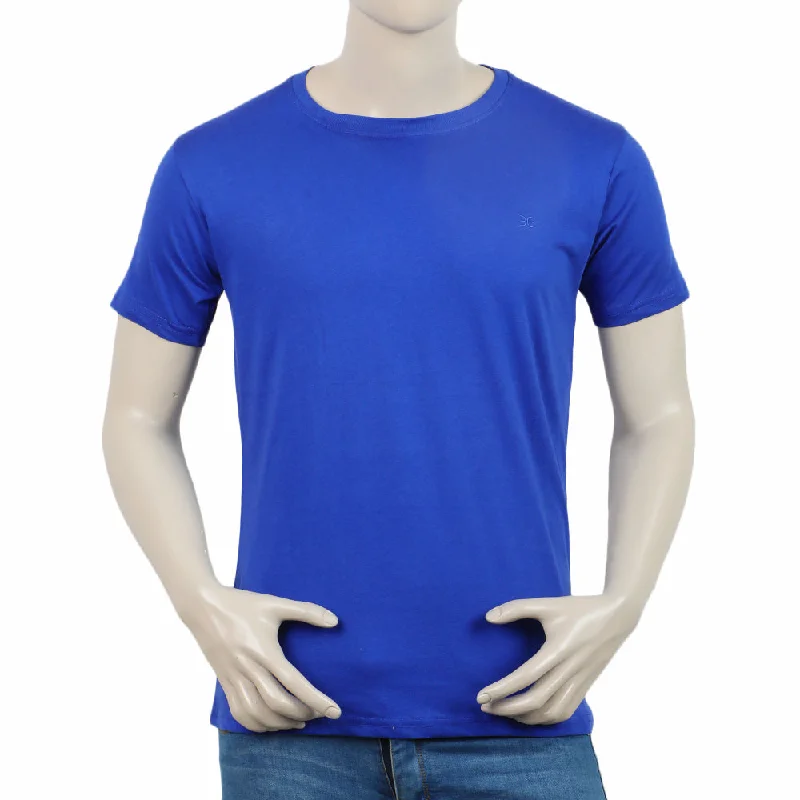 Designer Footwear Eminent Men's Round Neck Half Sleeves T-Shirt - Dark Blue