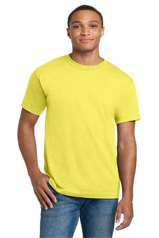 Fashionable Boots Hanes Mens Beefy-T Short Sleeve Crewneck T-Shirt - Yellow