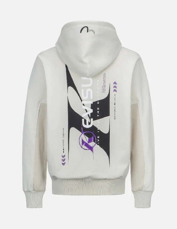 Sports Tights Color-Block Logo Print Hooded Sweatshirt