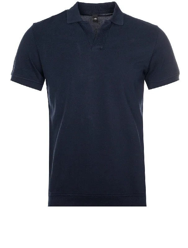 Slim Fit Suits Retro Poloshirt Dark Navy