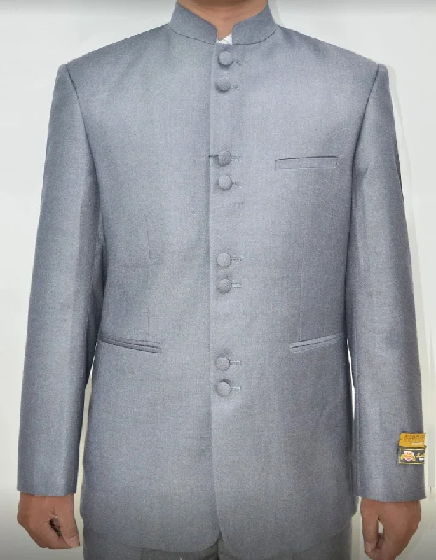 Slim-fit Jeans Mens Dr. Evil Austin Powers Grey Mandarin Suit