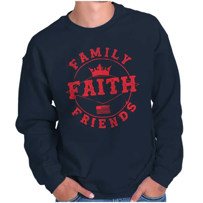 Bomber Jackets Faith Family Friends Crewneck Sweatshirt