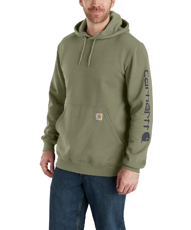 Street Jackets Carhartt Midweight Logo Hooded Sweatshirt - Dusty Olive