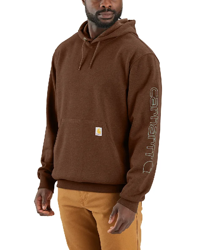 Winter Accessories Carhartt Midweight Logo Hooded Sweatshirt - Mocha Heather