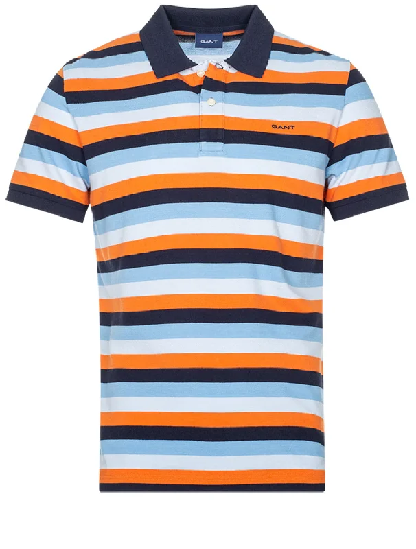 Dapper Suits Multi Stripe Short Sleeve Pique Multicolor