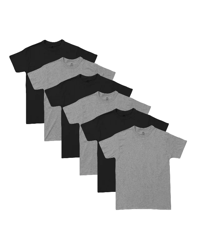 Hiking Boots Hanes Men's ComfortSoft® TAGLESS® Crewneck T-Shirt 6-Pack