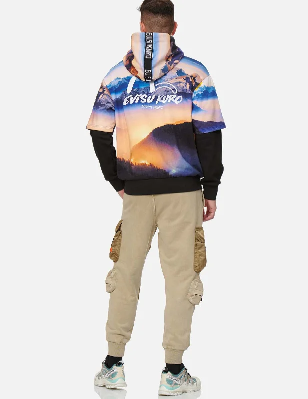 Warm Cardigans Digital Print Mock 2-in-1 Hoodie