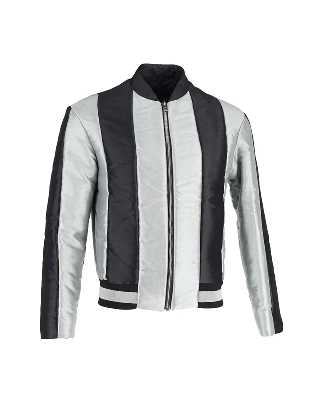 Bright Shirts Balenciaga Panelled Bomber Jacket in Multicolor Polyester