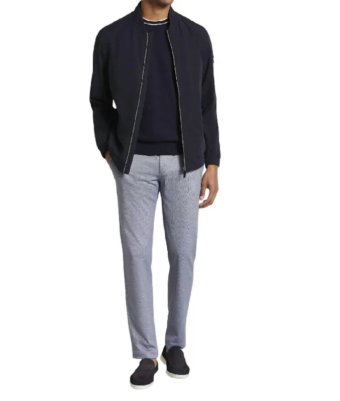 Trendy Jeans Men's Stretch Function Bomber Jacket In Navy Blue