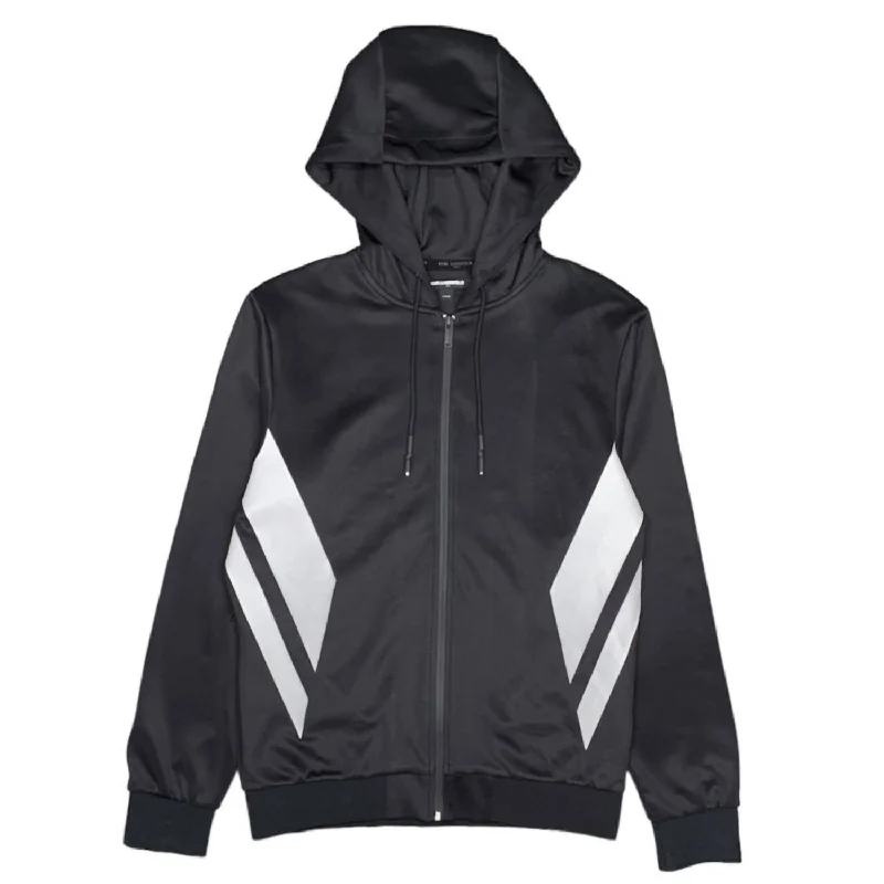 Trendy Sweaters Men's Zip-Up Jacket In Black