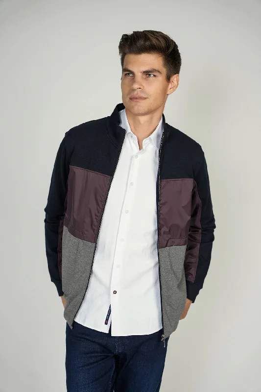 Hipster Style Multicolor Full Zip Jacket