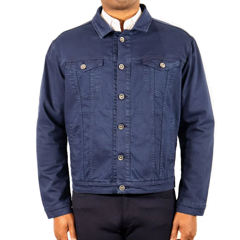 Warm Jackets Navy Jean Jacket