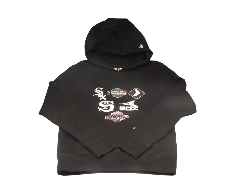 Casual Suits New Era MLB Chicago White Sox Patch Pride Black Men's Hoodie 12879550