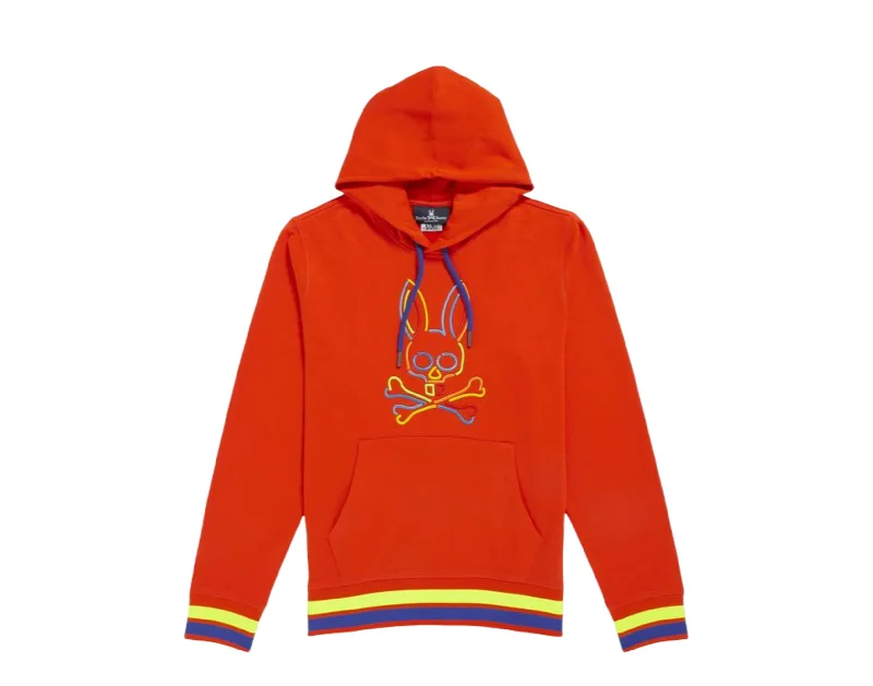 High-end Sneakers Psycho Bunny Barbon Neon Glow Bonfire Orange Hoodie B6H120Q1FT-BNF