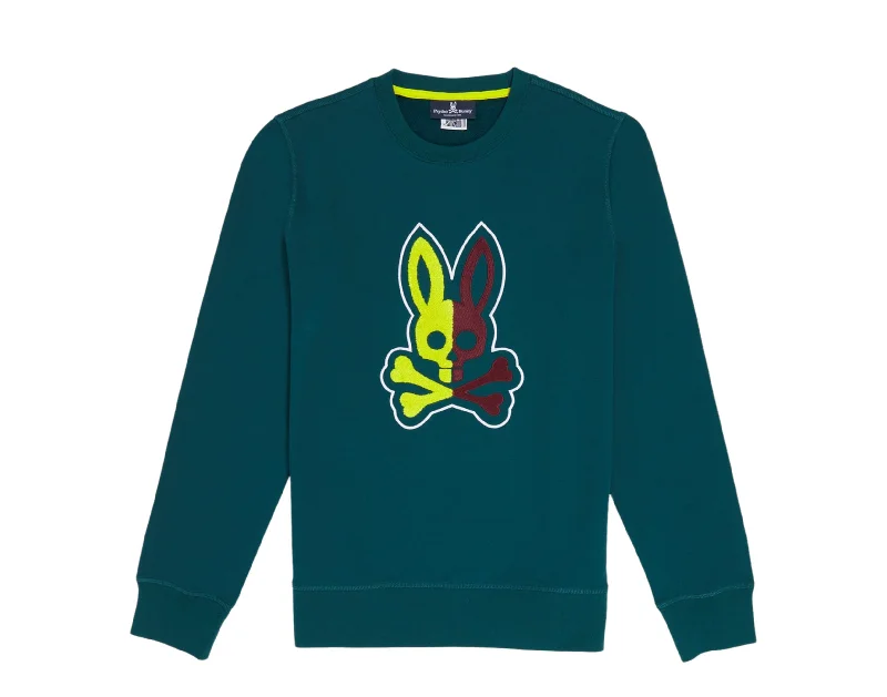 Cargo Pants Psycho Bunny Cooper Split Bunny Logo Spruce Men's Sweatshirt B6S840U1FT-PCR