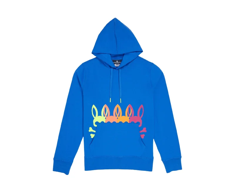 Printed Shirts Psycho Bunny Lafayette Pullover Bright Royal Men's Hoodie B6H966U1FT-BROY