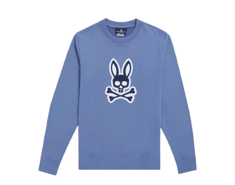 Casual Footwear Psycho Bunny Liam Bal Harbor Blue Men's Big and Tall Sweatshirt B9S145S1FT-BHA