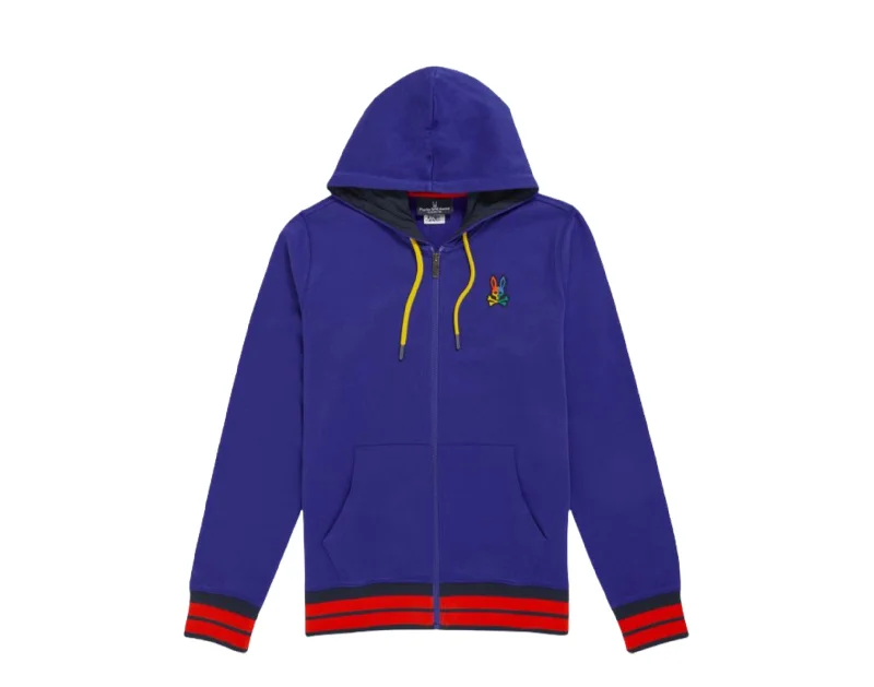 Sporty Sneakers Psycho Bunny Warwick Color-Block Logo Bold Blue Hoodie B6H111Q1FT-BLD