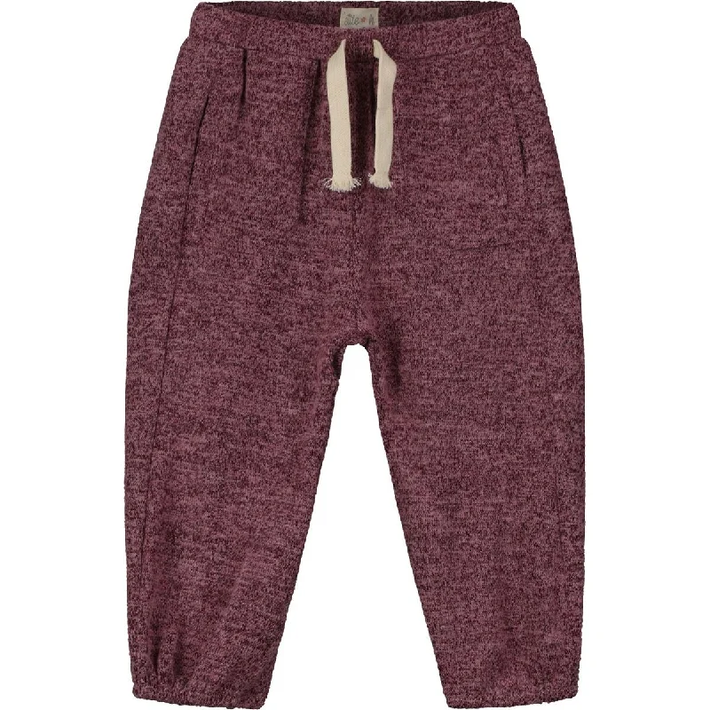 Street Denim Ebrel Pants in Burgundy