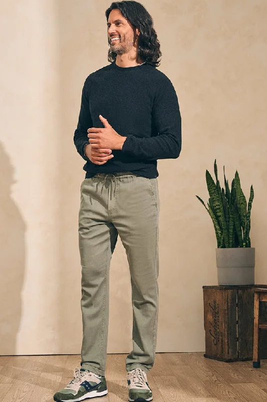 Track Pants Faherty Essential Drawstring Pant in Spring Olive