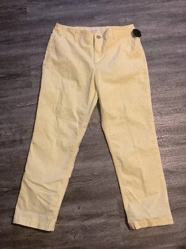 Relaxed Shirts Pants Chinos & Khakis By Loft In Yellow, Size: 10