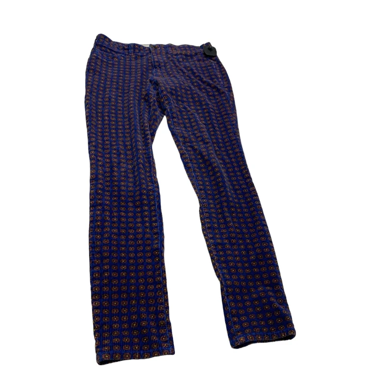 Comfy Sweatpants Pants Corduroy By Pilcro In Blue & Brown, Size: 4