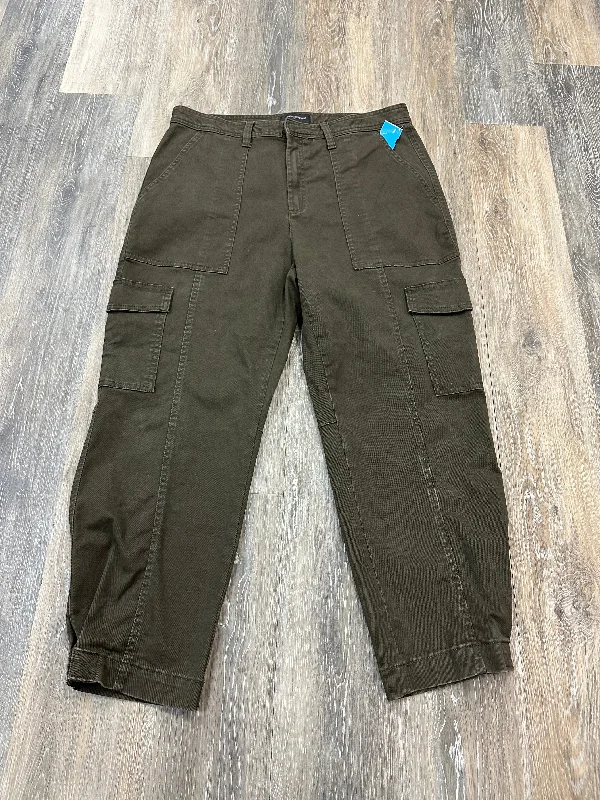 High-end Jackets Pants Cropped By Banana Republic In Green, Size: 12