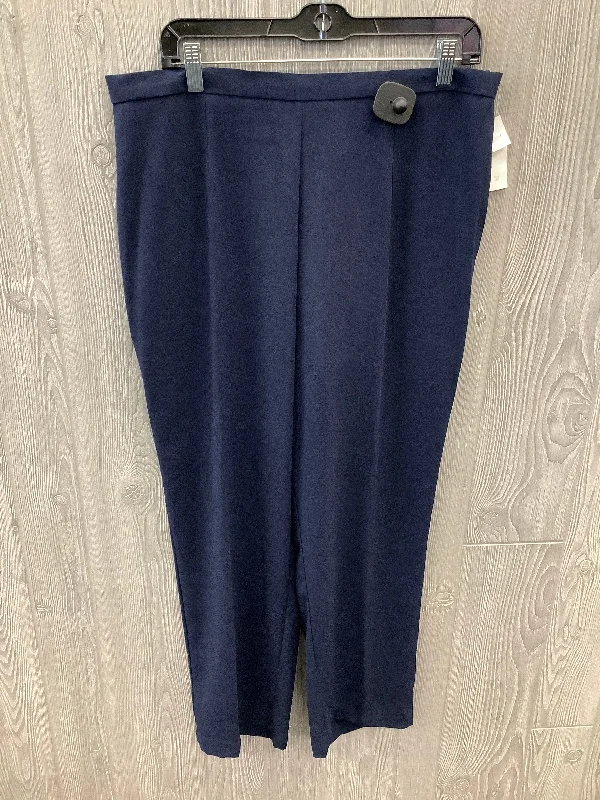 Sporty Blazers Pants Dress By Sag Harbor In Blue, Size: 16petite