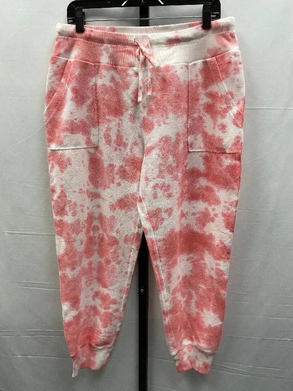 Athletic Vests Pants Joggers By New Directions In Tie Dye Print, Size: L