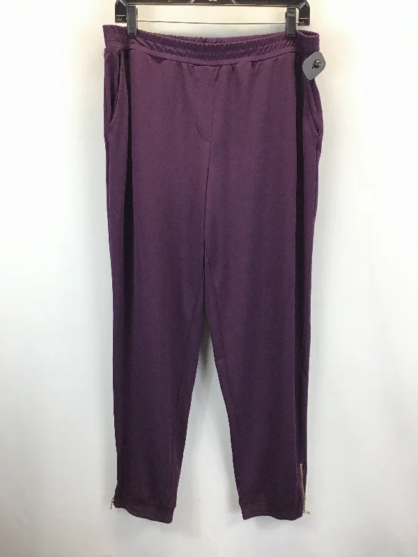 Casual Coats Pants Linen By Susan Graver In Purple, Size: M