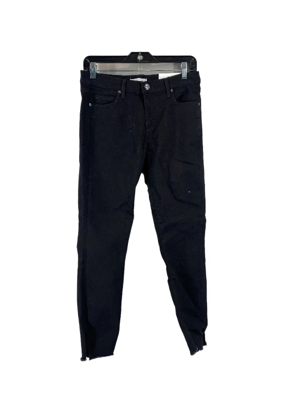 Slim Trousers Pants Other By Loft In Black Denim, Size: 4