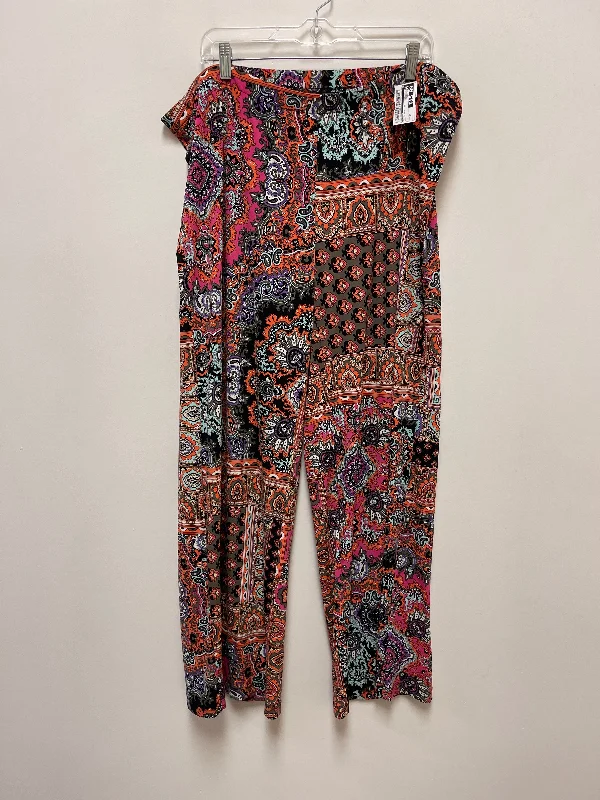 Casual Jackets Pants Wide Leg By Chicos In Multi-colored, Size: 14