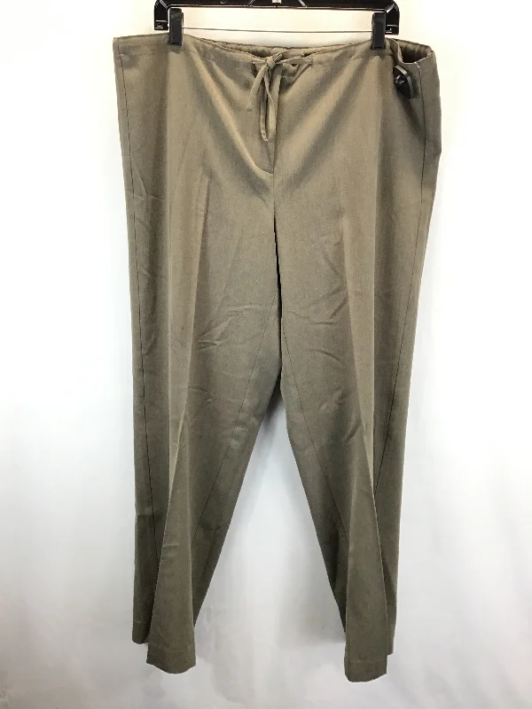 Designer Belts Pants Work/dress By Lane Bryant O In Taupe, Size: Xl