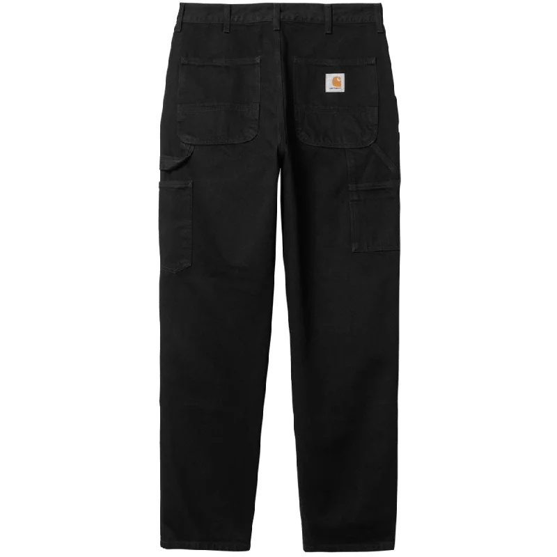 Casual Sweatshirts CARHARTT WIP DOUBLE KNEE PANT // BLACK (RINSED) L32