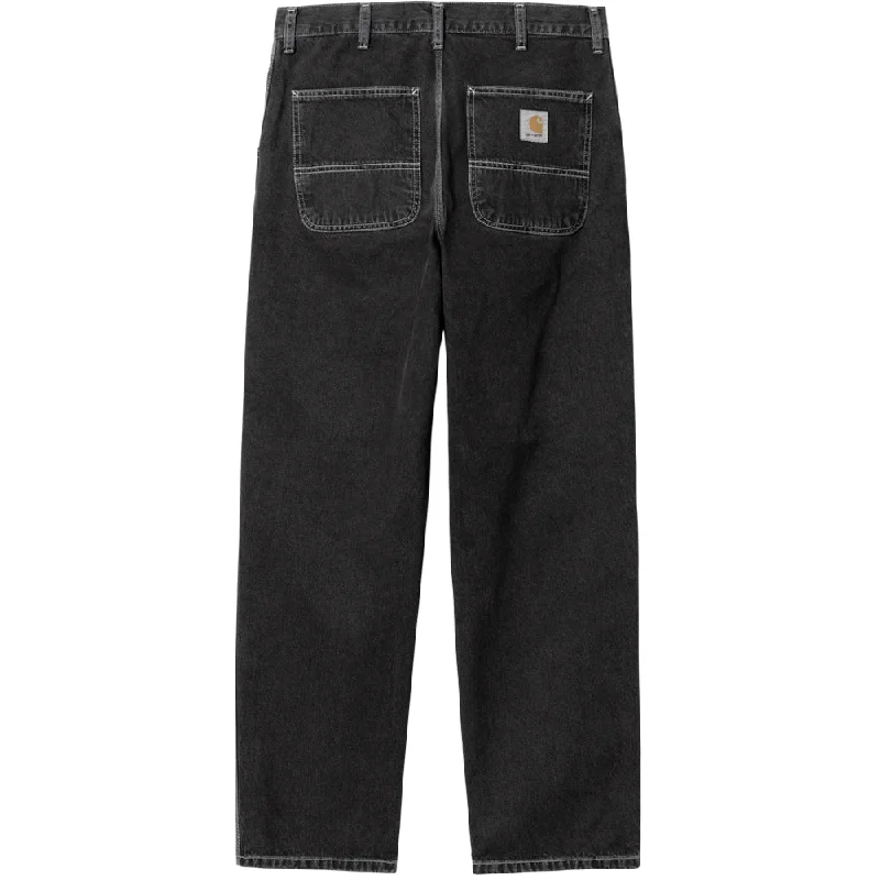 Preppy Style CARHARTT WIP SIMPLE PANT // BLACK (STONE WASHED) L32