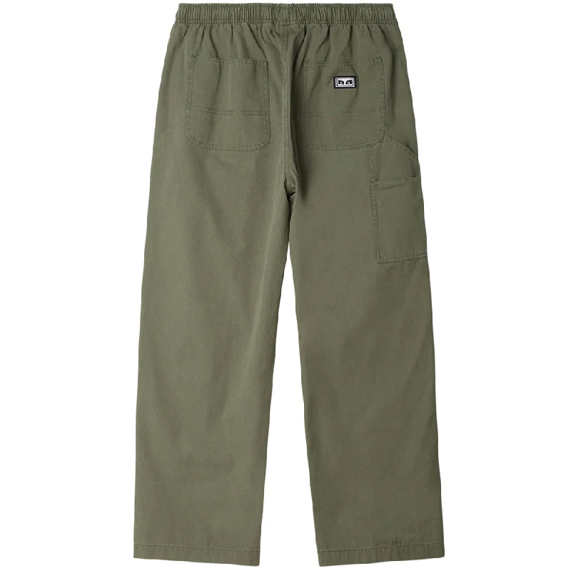 Street Shorts OBEY BIG EASY CANVAS PANT // SMOKEY OLIVE