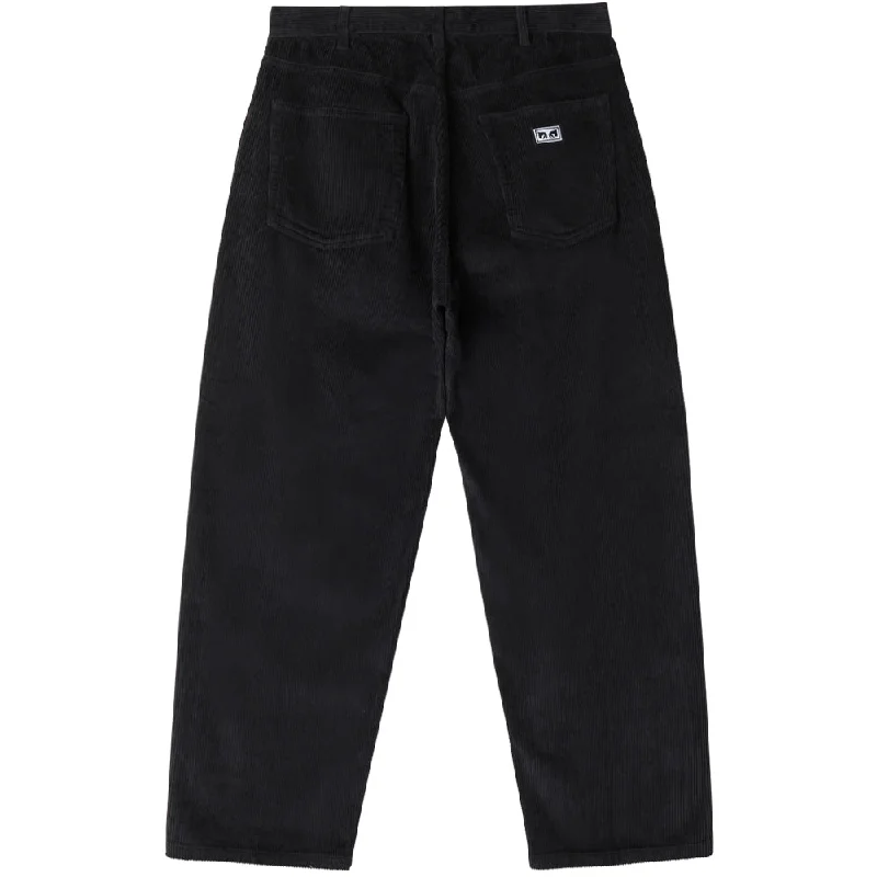 Relaxed Shirts OBEY BIGWIG BAGGY CORDUROY PANT // DIGITAL BLACK