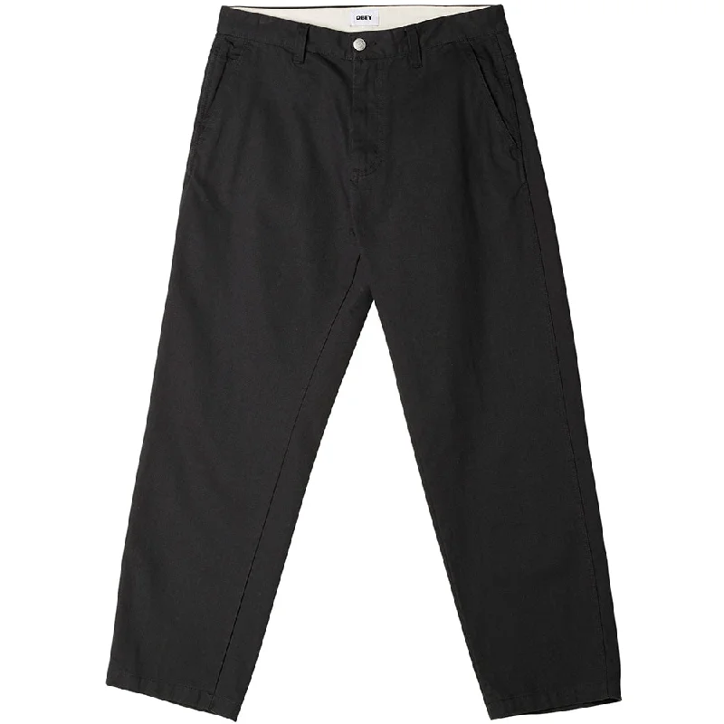 Slim Trousers OBEY HARDWORK CARPENTER PANT // BLACK