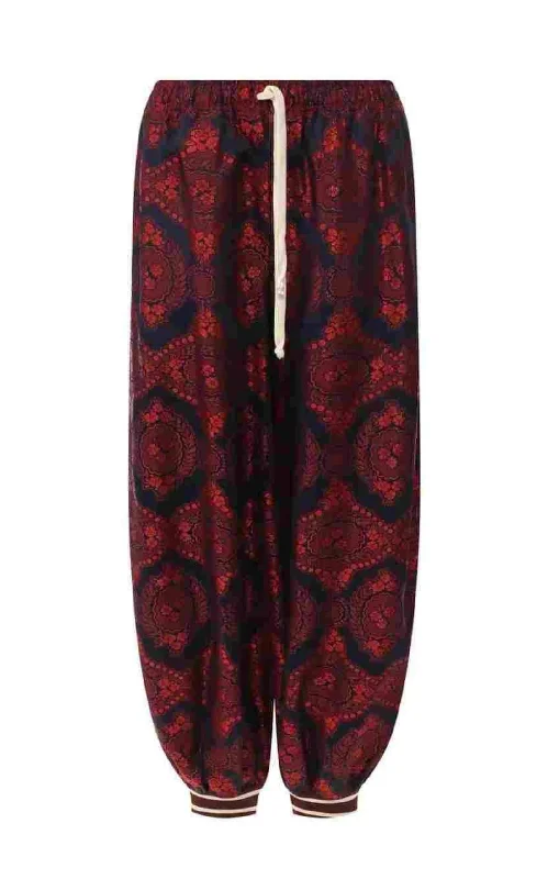 Designer Ties Silk Spice Blue Twill Trouser Jogger Pants