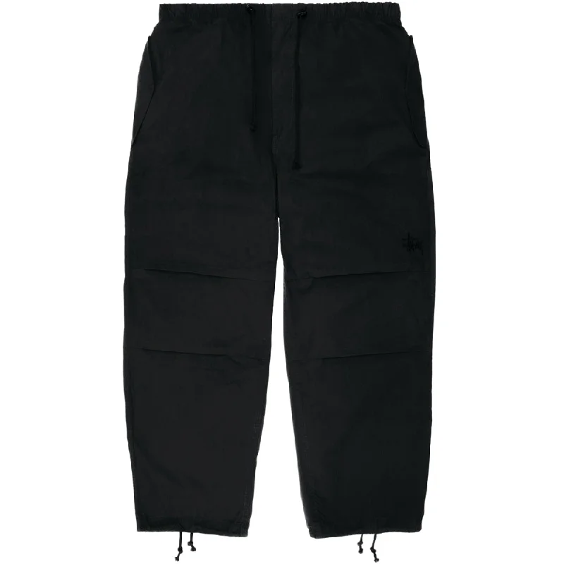 Preppy Pants STÜSSY NYCO OVER TROUSERS // BLACK