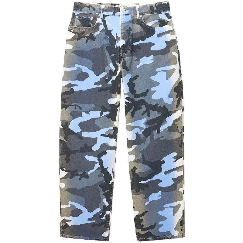 Activewear Gear STÜSSY SPRAY DYE CANVAS BIG OL JEAN // BLUE CAMO