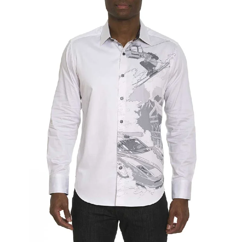 Printed Trousers Robert Graham What A Trip Classic Fit Sport Shirt - White