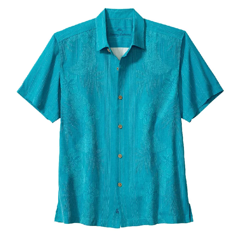 Statement Shirts Tommy Bahama Bali Border Camp Shirt - Hazy Teal