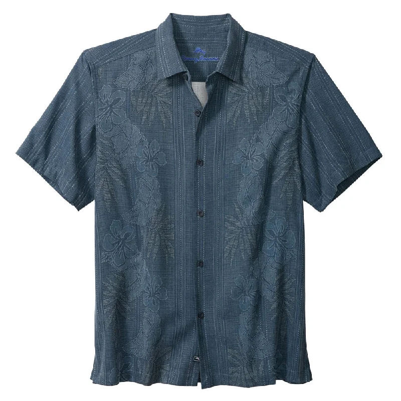 Street Denim Tommy Bahama Big & Tall Bali Border Camp Shirt - Navy