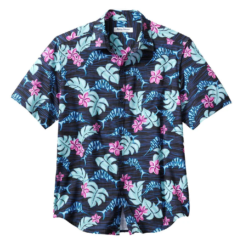 Winter Accessories Tommy Bahama Big & Tall Bahama Coast The Marlin Life Camp Shirt - Blue Sapphire