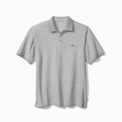 Warm Jackets Tommy Bahama Big & Tall Islandzone Emfielder 2.0 Polo Polo Shirt - Storm Gray Heather