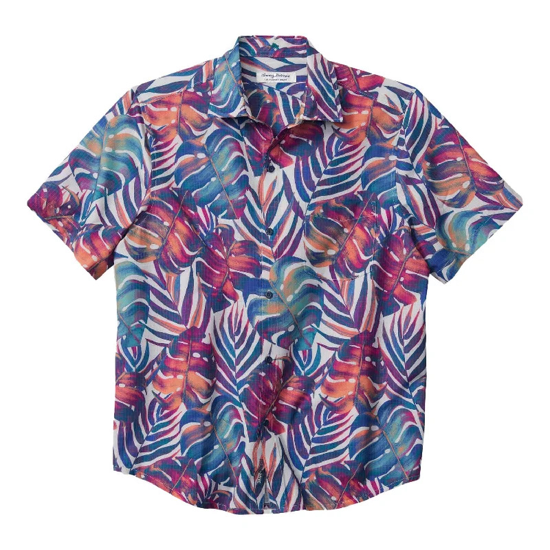 Stylish Hats Tommy Bahama IslandZone Bahama IslandZone Coast Monarch Monstera Camp Shirt - Summer Grey