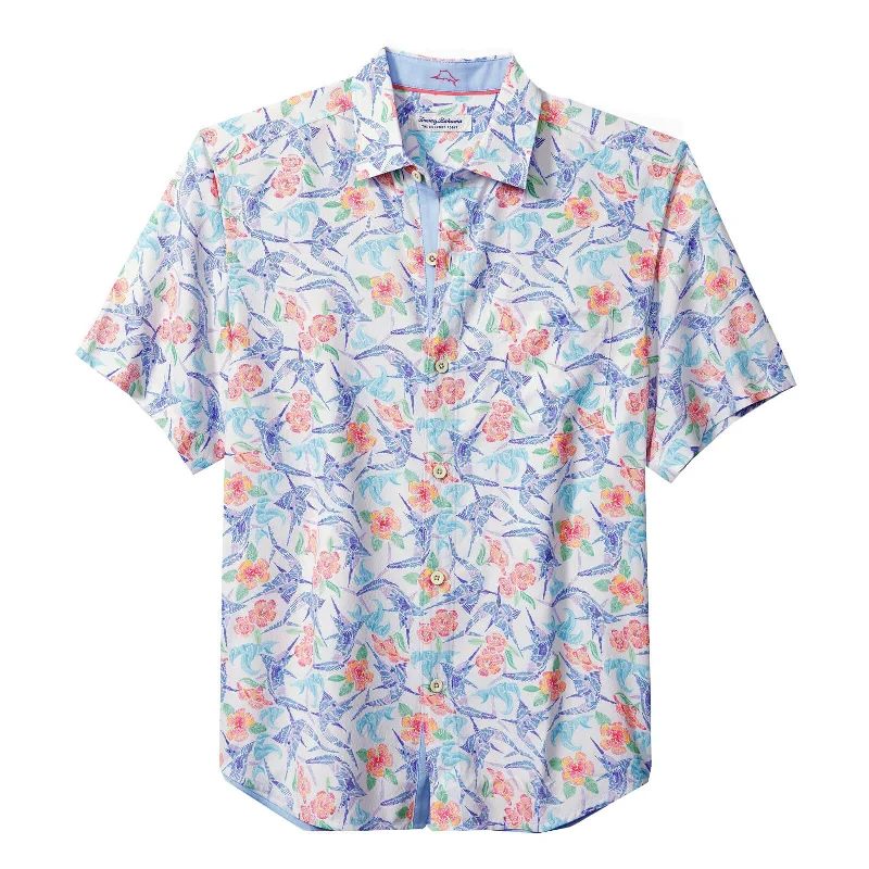 Business Attire Tommy Bahama IslandZone Coconut Point Marlin Mania Camp Shirt - White